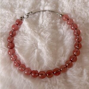 Pink Beaded Bangle Bracelet!